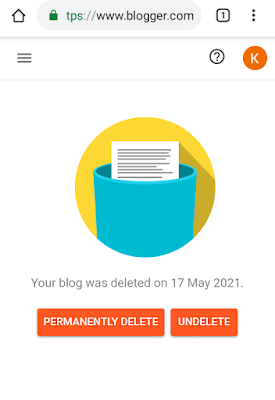 How to delete blogger blog permanently