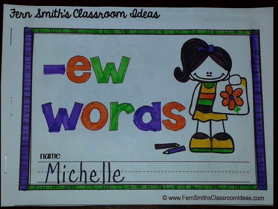 Fern Smith's Printable Phonics Mini-Books for the -ew Family