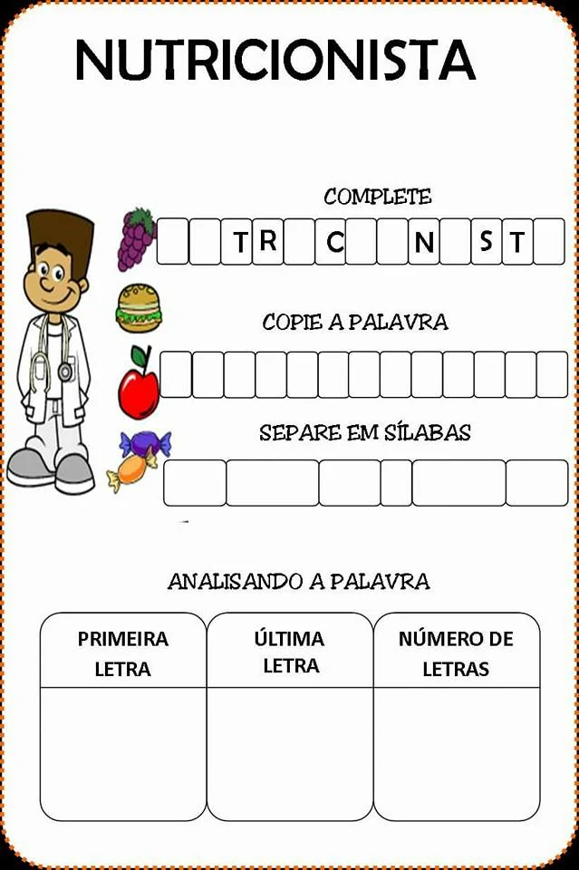 atividades profissões ensino fundamental