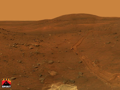 This view from the panoramic camera on NASAs Mars Exploration Rover Spirit