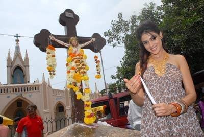 Genelia D'souza at Mount Mary Church