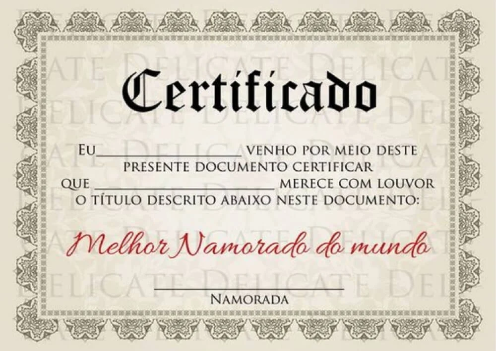 Certificados de Melhor Namorado do Mundo: como surpreender o seu amor no Dia dos Namorados