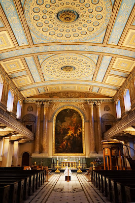 Richly decorated chapel interior.