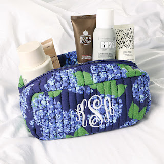 Monogrammed Quilted Cosmetic Case