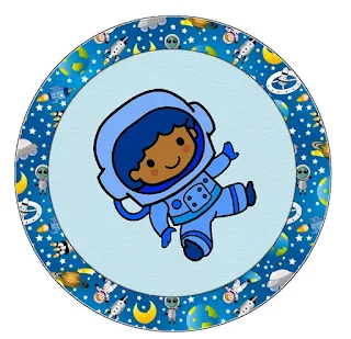 Astronaut Kid Party Toppers or Free Printable Candy Bar Labels