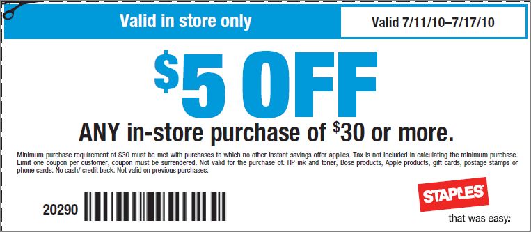 staples printable coupons april 2011. Staples Printable Coupons