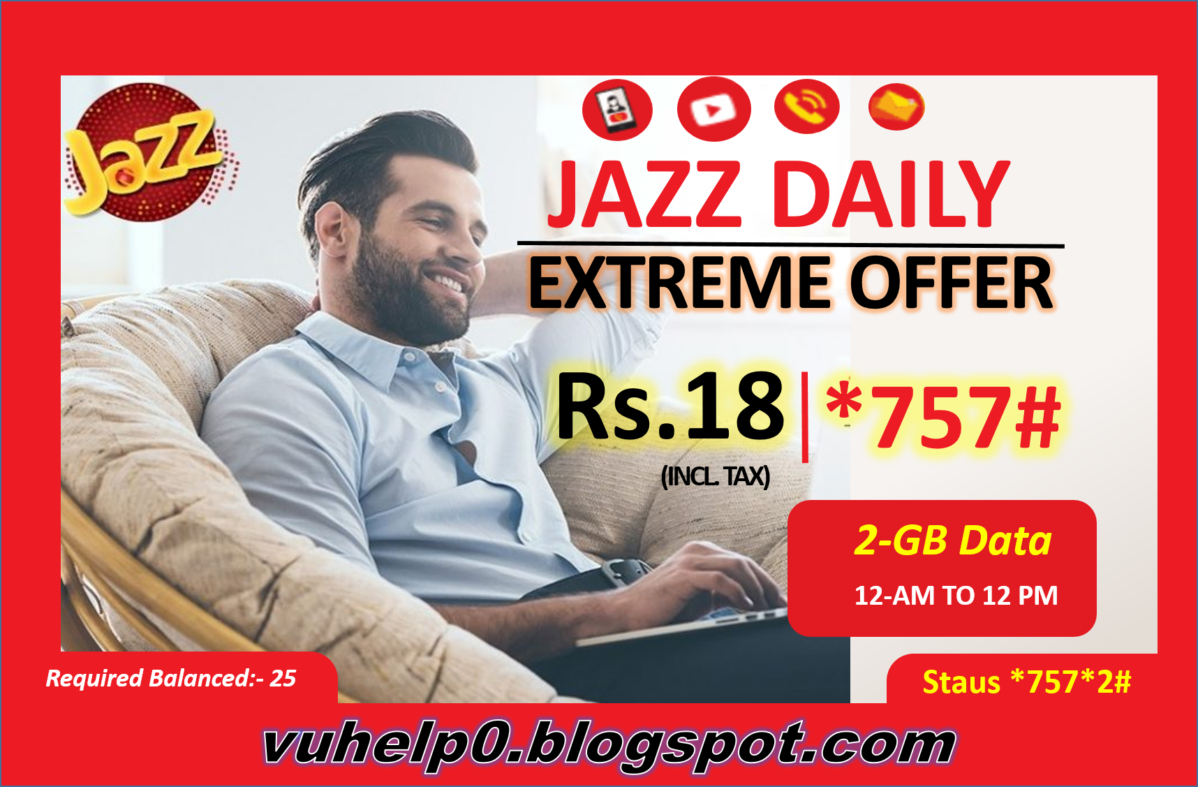 Jazz Daily Extreme Offer | Jazz *757# Offer
