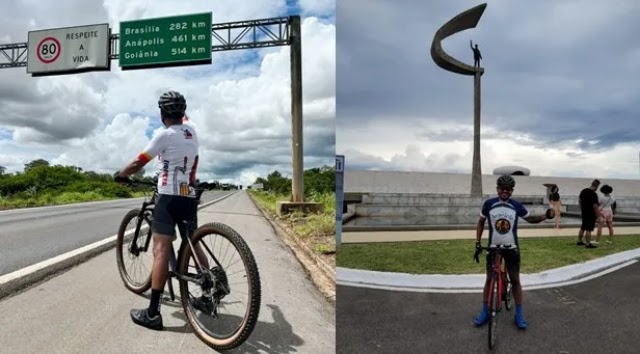 Araciense cumpre promessa ao pedalar até Brasília para acompanhar a posse de Lula