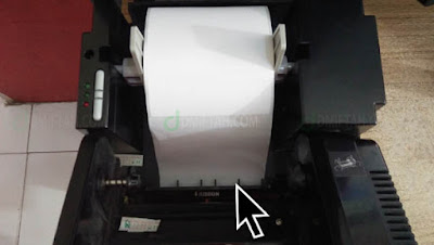 posisi kertas stiker dibawah sensor printer tsc ttp-244 pro