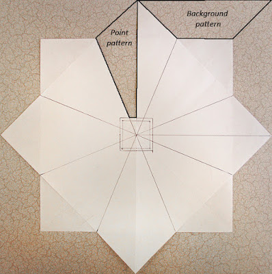 pattern for vintage quilt block, 11 inches square