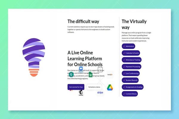 خدمة Virtually لإنشاء فصول دراسية افتراضية خاص بك لتدريس الدروس عن بعد كما في الواقع