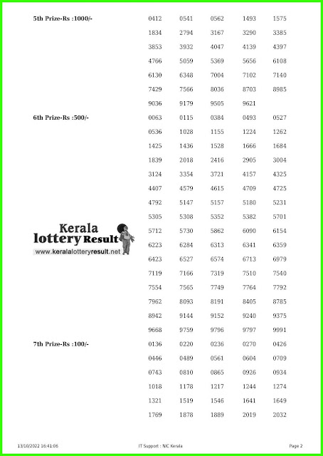 Live Kerala Lottery Result Today 13.10.22 Karunya Plus Lottery KN 441  Result online