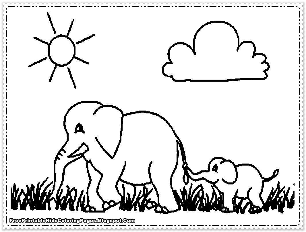 Download Elephant Coloring Pages Printable - Free Printable Kids Coloring Pages