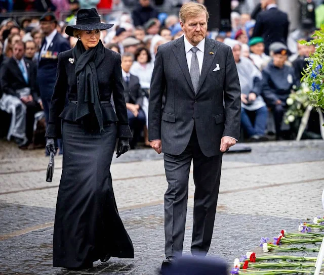 King Willem-Alexander and Queen Maxima of The Netherlands attended the 2024 National Remembrance ceremony