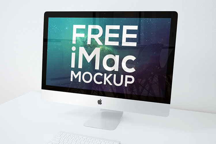 Free Mockup iMac On Desk