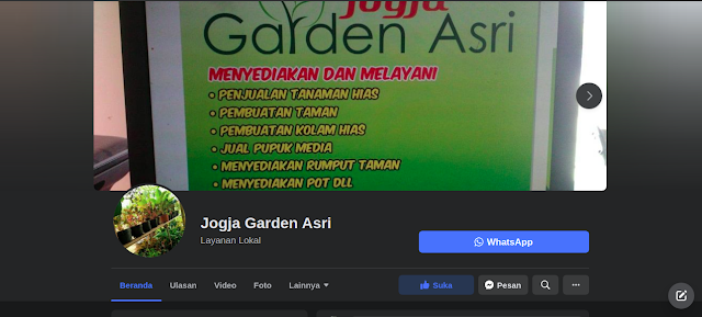 Tampak situs dari jasa tukang taman Jogja Garden Asri, foto: screenshots
