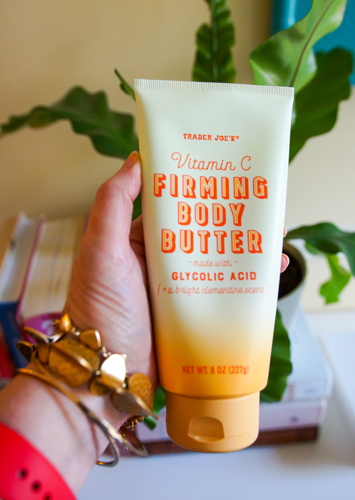 Trader Joe's Firming Body Butter Review, tube in hand