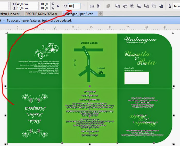 Tutorial Desain Undangan Lipat 3 di CorelDraw X7 