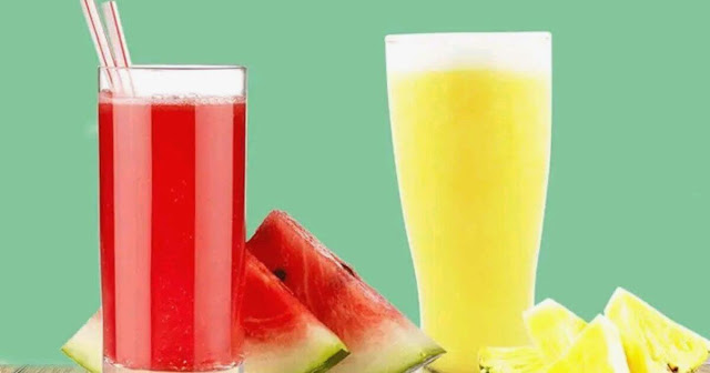 Watermelon and Pineapple Juice