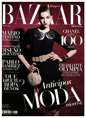 Valeriane le Moi Photos from Harper’s Bazaar Argentina Magazine Cover Winter 2014 HQ Scans