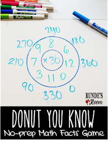 Runde's Room: Donut You Know Math Facts Game