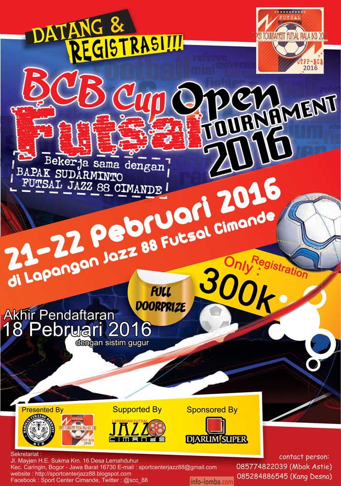 OPEN TOURNAMEN FUTSAL PIALA BCB 2016