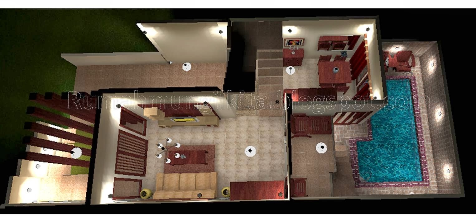 Desain Rumah Minimalis 10x20 Dengan Kolam Renang Wallpaper Dinding