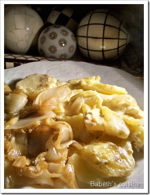 gratin pommes de terre poisson et endives confites