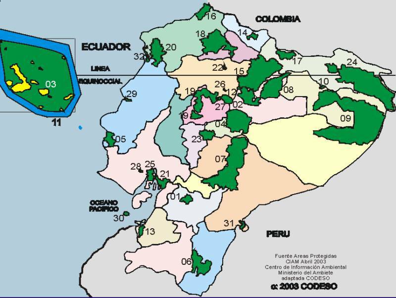 Parques Nacionales Del Ecuador Parques Nacionales Y Reservas Del