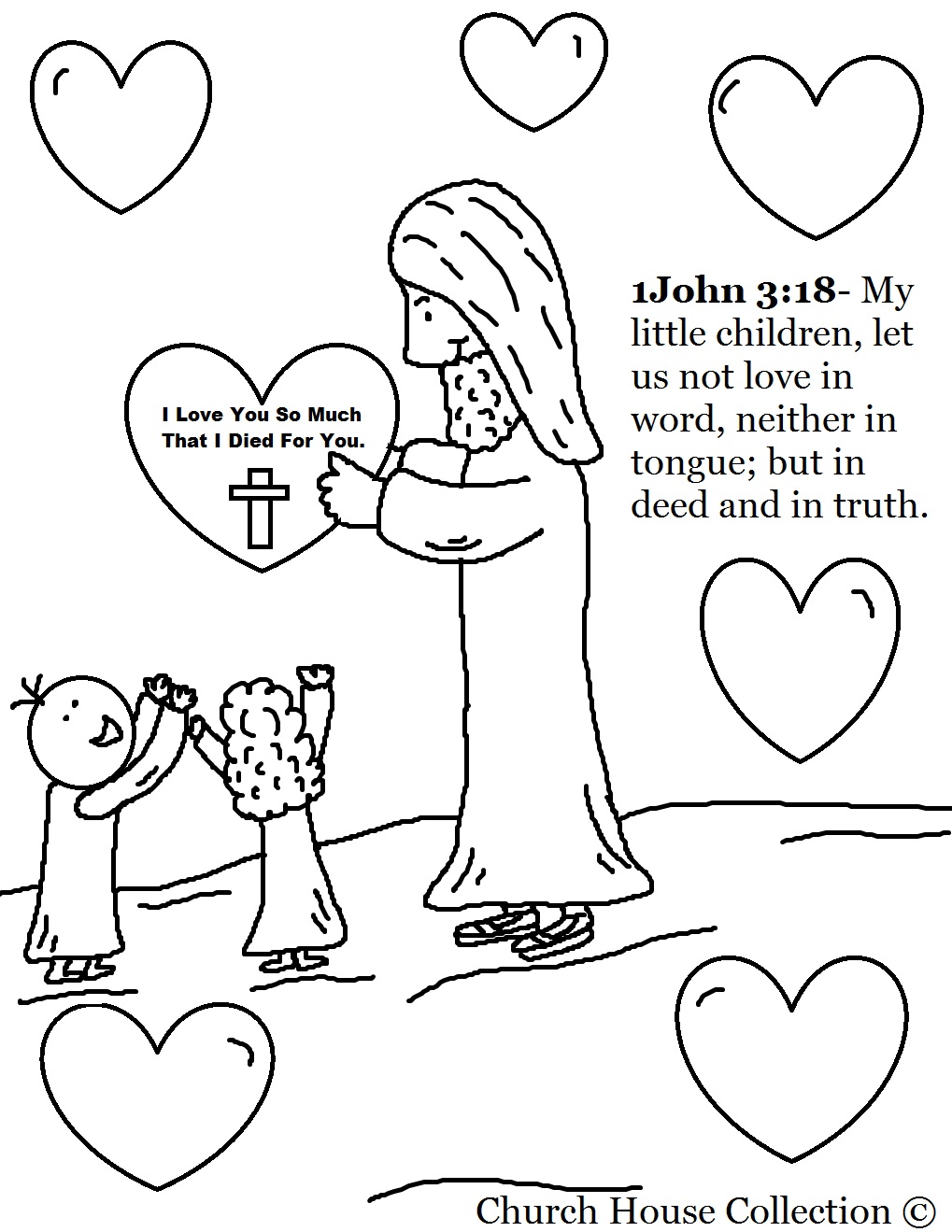 Coloring Page Jesus Loves You