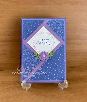 Angela's PaperArts: Stampin' Up! Circle Sayings stamp set Fractured technique card