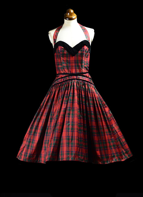 MacKintosh Silk Tartan 1950s dress by alexandra king