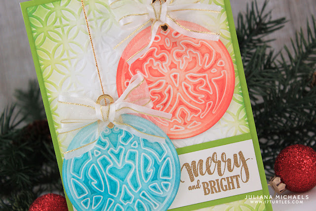 Detail image - Christmas Ornaments Card by Juliana Michaels featuring Spellbinders Gilded Ornaments Die