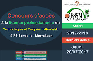 Licence professionnelle Technologies et Programmation Web – FS Semlalia à Marrakech