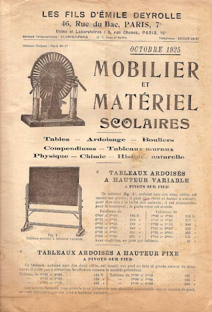 Catalogue de mobilier et matériel scolaire "Les fils d'Emile Deyrolle", 1925 (collection privée)