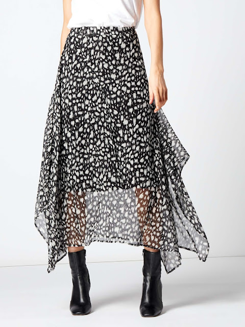 label lab lela asymmetric cheetah print skirt