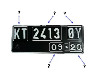 Makna kombinasi huruf dan angka pada plat nomor kendaraan