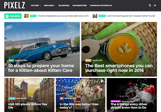 Pixelz Blog Blogger Template