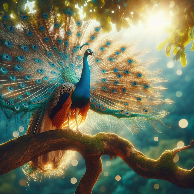 Peacock drawing