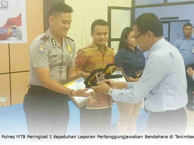 Polres MTB Peringkat 1 Kepatuhan Laporan Pertanggungjawaban Bendahara di Tanimbar