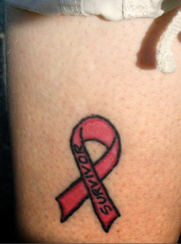 Symbolic pink ribbon tattoo designs are everywhere cars sport yellow 