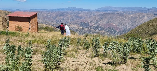 In vielen kleinen abgelegenen Dörfern in den Bergen Boliviens haben wir keine Kapelle oder Kirche. Hier findet der Gottesdienst auf dem Friedhof, Bauernhof oder gar auf dem Acker statt. Es ist Kirche wie in der Frühzeit aber nicht weniger feierlich und die Menschen sind sogar eventuell die besseren Christen.