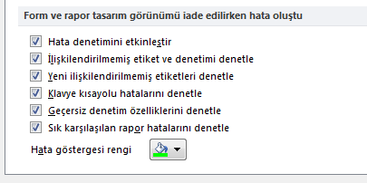 Access Seçenekleri 4-4