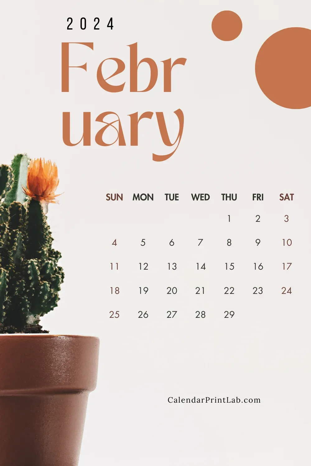 iPhone February 2024 Calendar Wallpaper