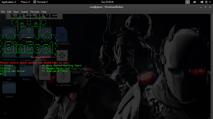 BinGoo Scanner Vulnerability di Kali Linux