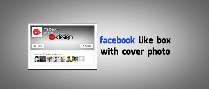 Add Facebook Like box with Cover Photo in Blogger