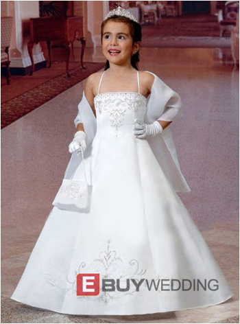 Little Girls First Communion Dresses with Scarfs