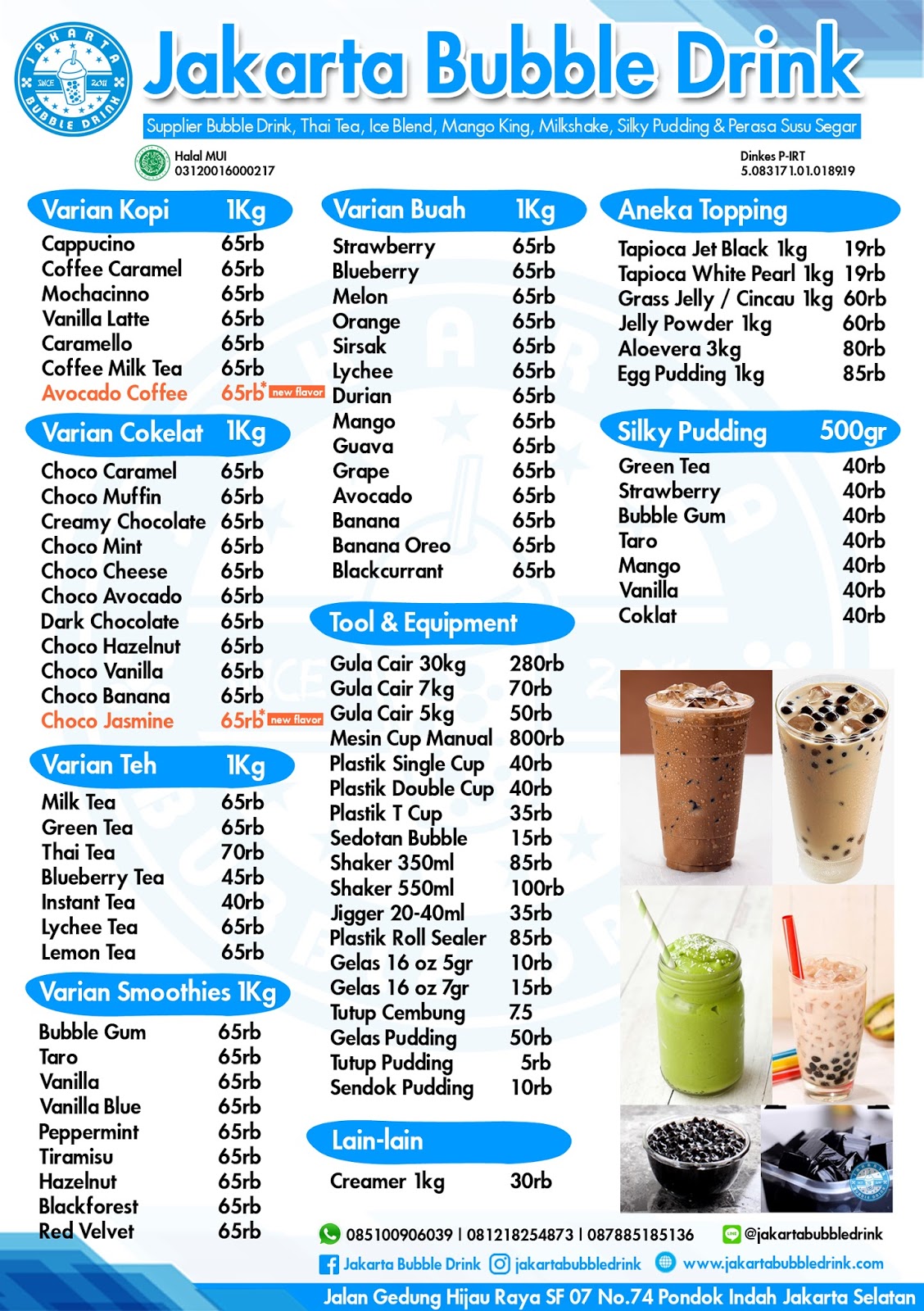 Contoh Desain List Menu  Buku Menu Daftar Menu Thai Tea