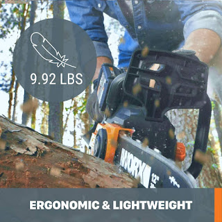 WORX WG381 40V Power Share 12" Cordless Chainsaw with Auto-Tension