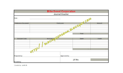 Accounting Forms - Journal Voucher ~ IS SHE BS